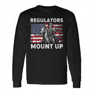Camiseta de manga larga Regulators Mount Up Flag Usa Cowboy 4th Of July - Product Image 2