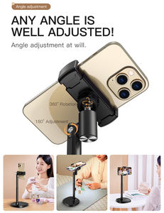 Support de téléphone portable réglable en hauteur en alliage d'aluminium pour <span class=keywords><strong>Tik</strong></span> <span class=keywords><strong>Tok</strong></span>, photos et vidéos en direct, et selfies - Product Image 5