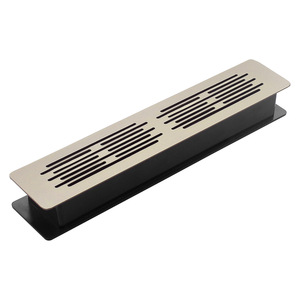 Grille de ventilation rectangulaire plate en alliage d'aluminium 166x332x498mm, double couche, installation murale - Product Image 3