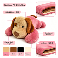 Boneka Anjing Berbobot 60cm, Isi Tebal, Super Lembut, Warna Dapat Disesuaikan, Jahitan Kuat, Bantal Tubuh Anjing Bulu Halus, Mengatasi Kecemasan