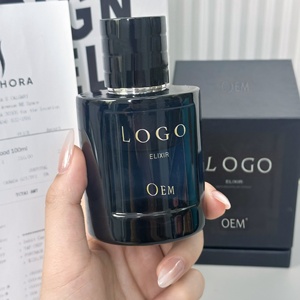 Stock US - Livraison 2-5 jours - Parfum pour homme en flacon cristal bleu foncé 100ml - Parfum boisé longue durée - Coffret cadeau en bois - Entrepôt US - Plus de 200 produits - Product Image 1