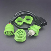Universal verde 9 pines J1939 a OBD2 Y Splitter Deutsch 9 pines J1939 conector T arnés Kit camión ELD Cable con 4 soporte de montaje