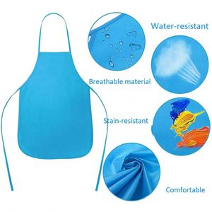 Tablier non tissé imperméable pour enfants, idéal pour la peinture, les activités artistiques, l'école, les activités en classe, sans manches, avec poche, vente en gros - Product Image 3
