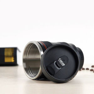 13.5oz isolé caméra lentille tasse à café en acier inoxydable lentille tasse Thermos - Product Image 2
