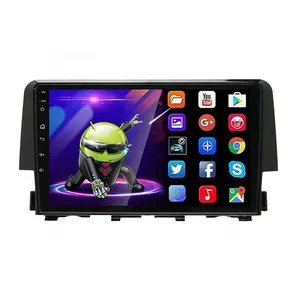 แดชบอร์ดแอนดรอยด์9 "ฟังก์ชั่นระบบนำทาง GPS สำหรับ Honda Civic 2016-2019 CarPlay รถยนต์อิเล็กทรอนิกส์รถยนต์วิทยุบลูทูธ