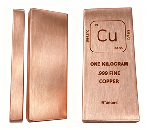 Barres de cuivre d'investissement de 1 oz, 10 oz, 1 kg, lingots de cuivre pur pour la vente en gros - Product Image 2