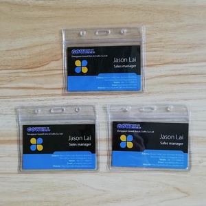 Rõ ràng mềm PVC chủ thẻ ID thẻ tên người giữ huy hiệu dọc hoặc ngang - Product Image 5