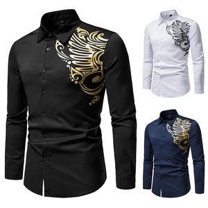 2023 nuova camicia stampata tatuaggio camicia da <span class=keywords><strong>uomo</strong></span> a maniche lunghe Casual moda europea e americana - Product Image 6