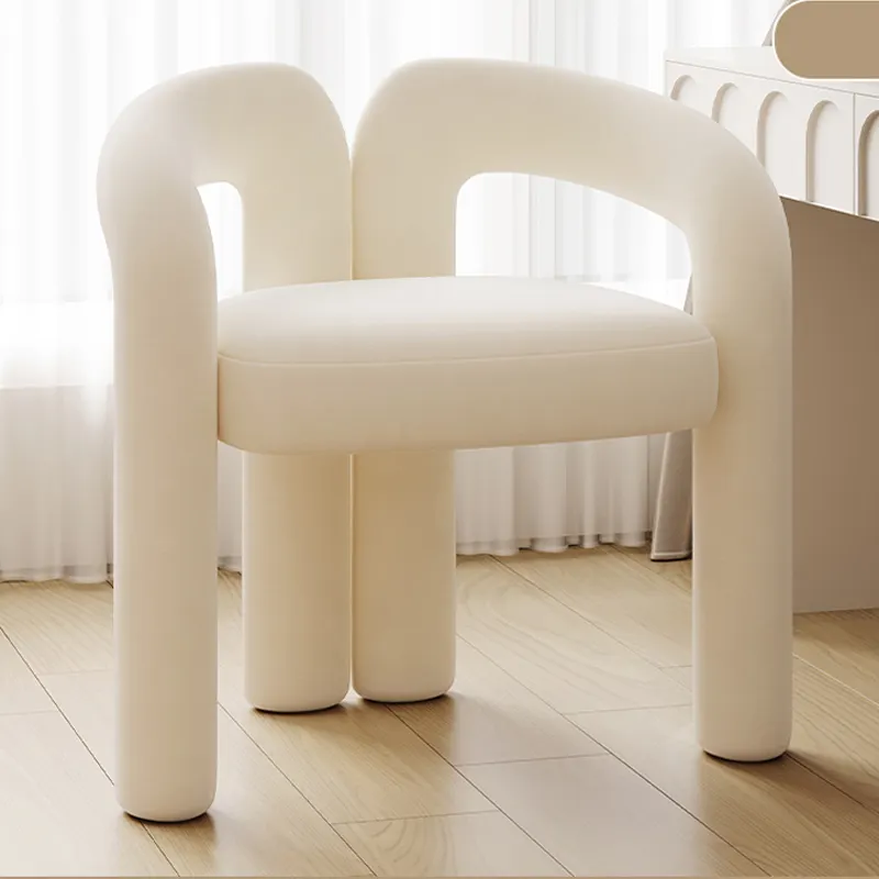 Samtstühle Flügel weiß Gold Luxus nordisch modernes Holzstoff Leder-Set Heimmöbel Wohnzimmer Lounge Akzent Sofa-Stühle