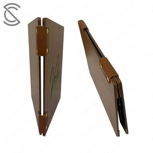 Artículos de Alta Gama para Comercio Transfronterizo, Ecológicos, Premium, Impermeables, de Madera de Nogal Vintage, Menú de Madera Contrachapada, Guía de Servicios de Hotel, Libro de Menú con Clip para Cafetería - Product Image 6