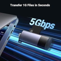 Lector de Tarjetas SD/TF Dual OTG con Interfaces USB 3.0 Tipo C y Micro USB, Escritura de Alta Velocidad de 5 Gbps, Apto para Teléfonos Móviles y PC