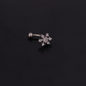 HENGSEN Bijou de <span class=keywords><strong>piercing</strong></span> en acier inoxydable doré et argenté, barbell en cuivre avec zircon cubique, pour Daith, Tragus, <span class=keywords><strong>Helix</strong></span>, Snug, Rook - Product Image 3