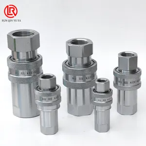 KZE hydraulic quick connector double self sealing carbon steel galvanized high-pressure oil pipe quick connector