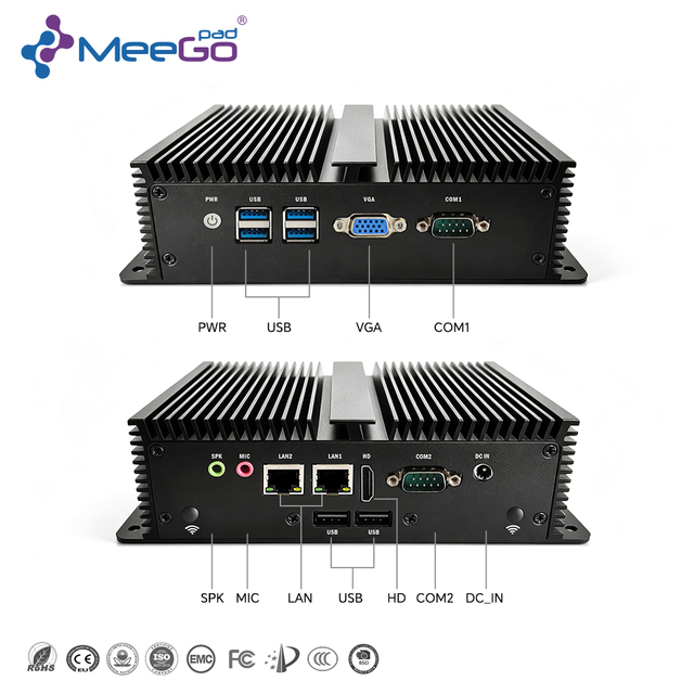 Budget Fanless Industrial Mini PC I3 1215U I5 1245U Dual LAN Dual COM HD VGA Multi Storage Embedded Automation Box Mini PCS