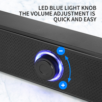 Altavoces de ordenador de escritorio de alto volumen, doble para Bluetooth, Audio para el hogar, iluminación LED RGB, barra larga, teléfono móvil de escritorio pequeño