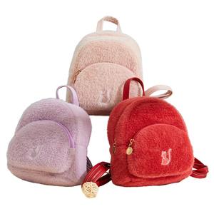 Mochila de felpa personalizada para niños 2025, mochila escolar ligera de piel sintética con correas ajustables, mochila de viaje para niños y niñas - Product Image 1