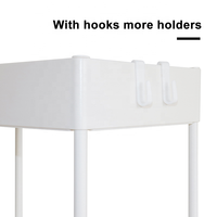Supports et supports de rangement en métal à quatre couches avec roues Chariot de rangement pour cuisine et salle de bain domestique