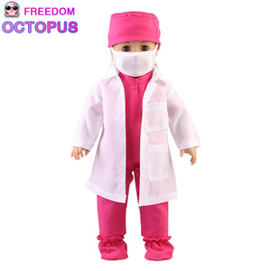 ชุดคอสเพลย์ตุ๊กตาแฟชั่นอเมริกันขนาด 18 นิ้ว ชุดหมอพร้อมอุปกรณ์เสริมสำหรับเด็กผู้หญิง ลดราคาสุดฮอต - Product Image 3