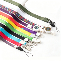 Cordon personnalisé en polyester avec logo, sublimation, porte-clés en nylon, étui pour carte d'identité, étui pour téléphone, sangles en corde, badge nominatif personnalisable