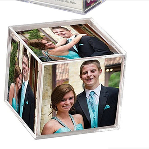 Cadre Photo en <span class=keywords><strong>Cube</strong></span> <span class=keywords><strong>pour</strong></span> 6 <span class=keywords><strong>Photos</strong></span>, <span class=keywords><strong>pour</strong></span> bureau, 3.5x3.5 pouces, nouveau modèle - Product Image 3