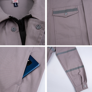 Uniformes de travail <span class=keywords><strong>des</strong></span> <span class=keywords><strong>marins</strong></span> en coton professionnel haute visibilité vêtements d'entretien de haut Logo personnalisé veste vêtements de travail veste - Product Image 3