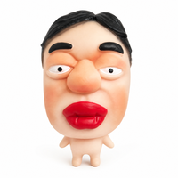 Figurine à tête volumineuse et drôle, super douce, à récupération lente, en TPR, jouet à presser pour le bureau