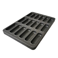 Plateaux de cuisson antiadhésifs, 4 tailles, 18 moules à hamburger, poêle à pain