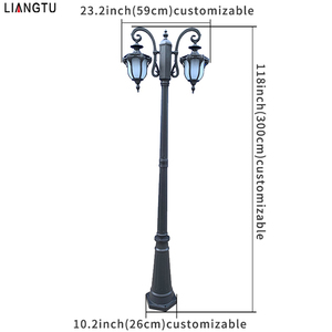 Lampioni Vintage di Alta Qualità e Buona Stabilità, Stile Europeo, Illuminazione Paesaggistica per <span class=keywords><strong>Giardino</strong></span>, Lampada <span class=keywords><strong>da</strong></span> Palo - Product Image 2