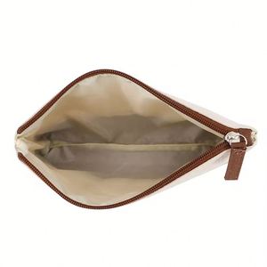 Factory OEM Eco Friendly Biodegradable Cotton Canvas Travel Zipper Pouch Bag <b>Small</b> Coin Purse Cosmetic Makeup <b>Gift</b> Bag - Product Image 4