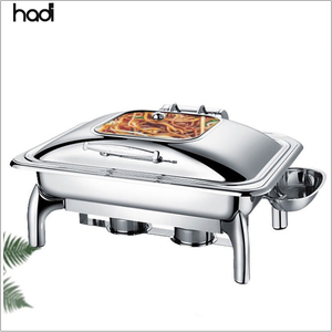 Moderno Acero inoxidable Chafer Dish Hadi Glass Top Factory Venta al por mayor Lanzadera hidráulica eléctrica Económicamente Hotel <span class=keywords><strong>Restaurante</strong></span> - Product Image 3