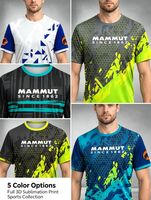 T-shirt de sport pour homme en polyester 100% avec impression par sublimation 3D, plusieurs options de couleurs, manches courtes, séchage rapide, t-shirts d'entraînement, logo personnalisé
