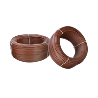 Câble d'alimentation électrique souple marron RV-90 02 en PVC 1*0.5mm² OD3.1, conducteur en cuivre toronné 99,9% pur, homologué 300V/600V