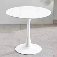Table Ronde Personnalisée en MDF, Design Tulipe Nordique Moderne, Vente Chaude, Vente en Gros Usine