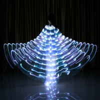 Ailes lumineuses LED de papillon de danse orientale pour Rave Night Club Party Halloween Costume Festival Performance Accessoires Carnaval