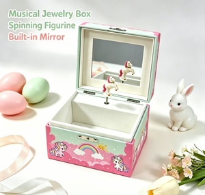 Caja Musical Personalizada con Diseño <span class=keywords><strong>de</strong></span> Arcoíris, Caja <span class=keywords><strong>de</strong></span> Música Giratoria con Espejo, Caja <span class=keywords><strong>de</strong></span> Recuerdos con Gran Espacio <span class=keywords><strong>de</strong></span> Almacenamiento, Regalo para Niñas - Product Image 1