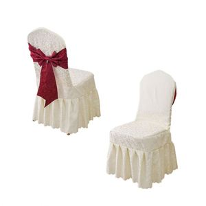 Housses de chaise en dentelle jaunes de haute qualité, extensibles, plusieurs couleurs, taille universelle, housses de chaise à ruban pour l'intérieur - Product Image 5