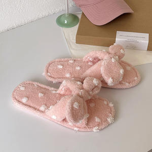 Pantuflas de Invierno para Mujer, Ligeras, Antideslizantes, para Interiores, Punta Abierta, Felpa, Impermeables, con Lazo, para Uso Doméstico, Venta al Por Mayor - Product Image 5