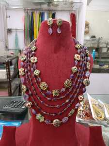 <b>Beautiful</b> Indian Engagement Necklace Set Graduated Kundan Necklace Jewelry Bridesmaids Gift Art Deco Necklace Jewelry Women Gift - Product Image 3