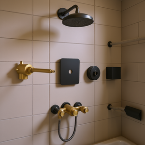 Robinet de douche à commande de volume réglable, poignée en laiton, 1/2 pouce, commande manuelle pour utilisation en douche - Product Image 2