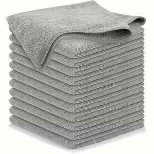 Paño de limpieza de microfibra Toalla de microfibra ultra absorbente gris Tejido <span class=keywords><strong>Grime</strong></span> & Liquid para paño de lavado de coche sin rayas - Product Image 1
