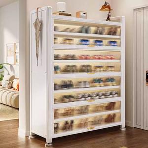 Meuble d'entrée design moderne pour la maison <span class=keywords><strong>Casier</strong></span> de rangement en acier durable et imperméable à grande capacité multicouche Armoire à <span class=keywords><strong>chaussures</strong></span> - Product Image 1