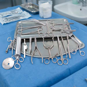 Kit de Cirugía Plástica, Instrumentos Quirúrgicos de Rinoplastia, Blefaroplastia y Cirugía Pediátrica, Juego de Instrumentos Manuales de Acero Inoxidable con Certificación CE ZUOL - Product Image 1