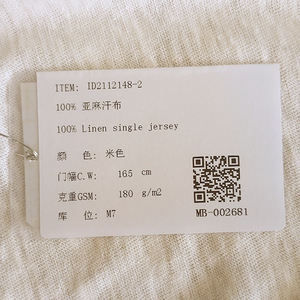 Loại Màu Áo Vải Lanh Đan Đơn Vải Dệt Kim Sợi Vải Lanh Nhuộm 100% Sợi Lanh - Product Image 6