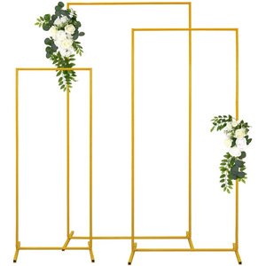 <span class=keywords><strong>Arche</strong></span> rectangulaire en <span class=keywords><strong>fer</strong></span> <span class=keywords><strong>forgé</strong></span> pour mariage, support de fond géométrique carré, idéal pour la décoration de scène (vente en gros) - Product Image 1