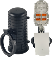 Boîtier de raccordement vertical étanche pour extérieur, pour câble optique 1 entrée 4 sorties, pour télécommunications FTTH