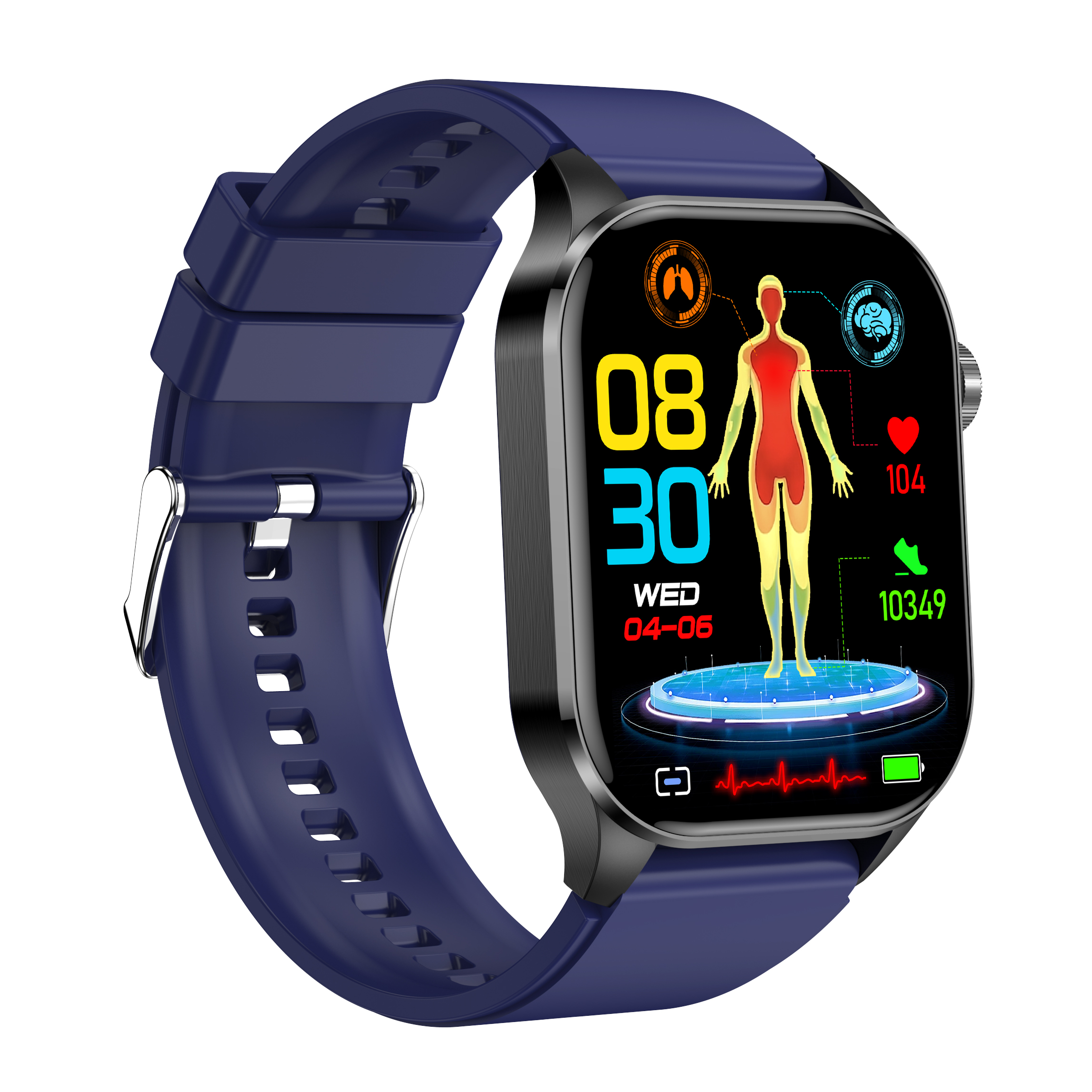 Bracelet en silicone bleu