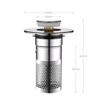 Solution de drainage efficace en acier inoxydable crépine à ordures filtre à pente déodorant pour drain de sol pour bassins de salle de bain