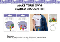 Kit de Bricolage pour Enfants : Créez Votre Propre Broche Perlée – Kit d'Art Perlé Fait Main avec Épingles de Sûreté, Perles et Fil de Cuivre pour Débutants