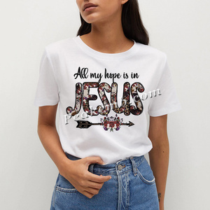 Transferencia DTF (Directo a Película) Lista para Planchar, Todas Mis Esperanzas Están en Jesús, Vinilo Personalizado de Jesús para Camisetas - Product Image 4