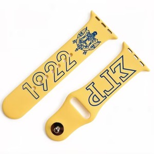 Correa de Reloj de Silicona Personalizable con Letras Griegas de la Hermandad Delta Zeta Sigma para Apple Watch - Product Image 6